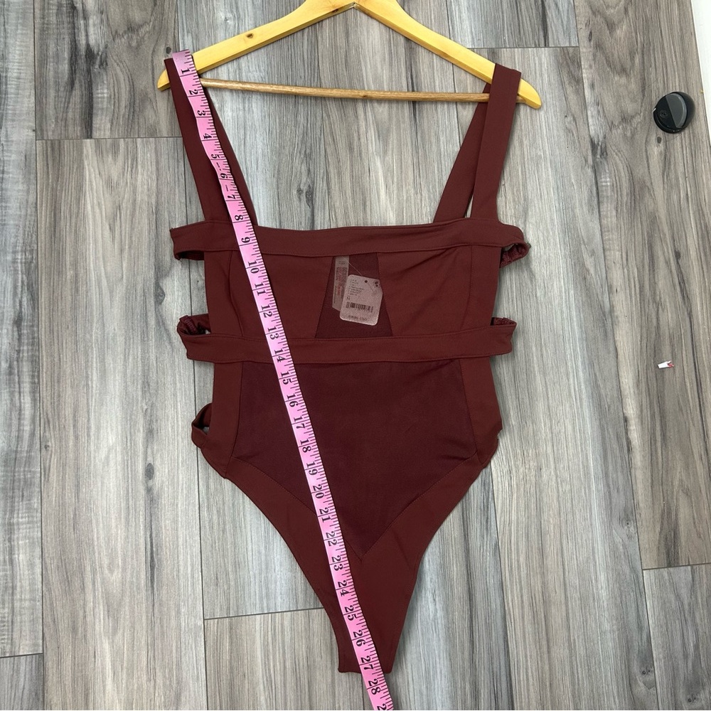 Free people intimately mesh strappy bodysuit size M in brown NWT - Picture 8 of 11